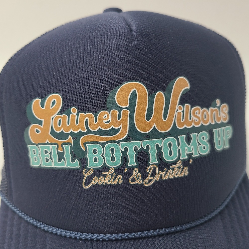 Lainey Wilson Hat Snapback Trucker Mesh Blue Bell Bottoms Up Cookin & Drinkin - Picture 4 of 11